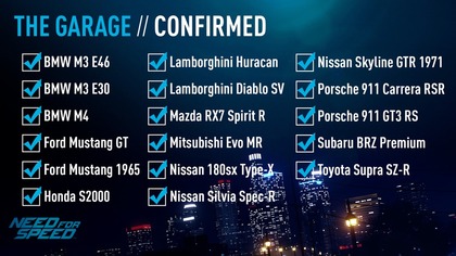 Confirmed Cars