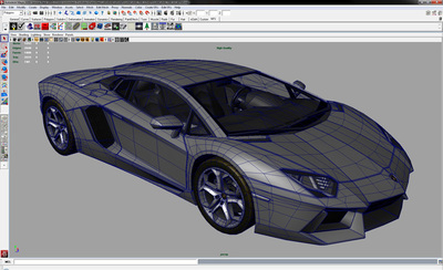 Lamborghini Aventador Texture Wire