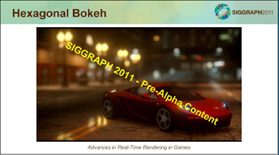 NFS The Run Bokeh Filter @ Siggraph 2011