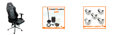 DXRACER CHIEF S + SeatQuake-Kit + SQ-Rolls